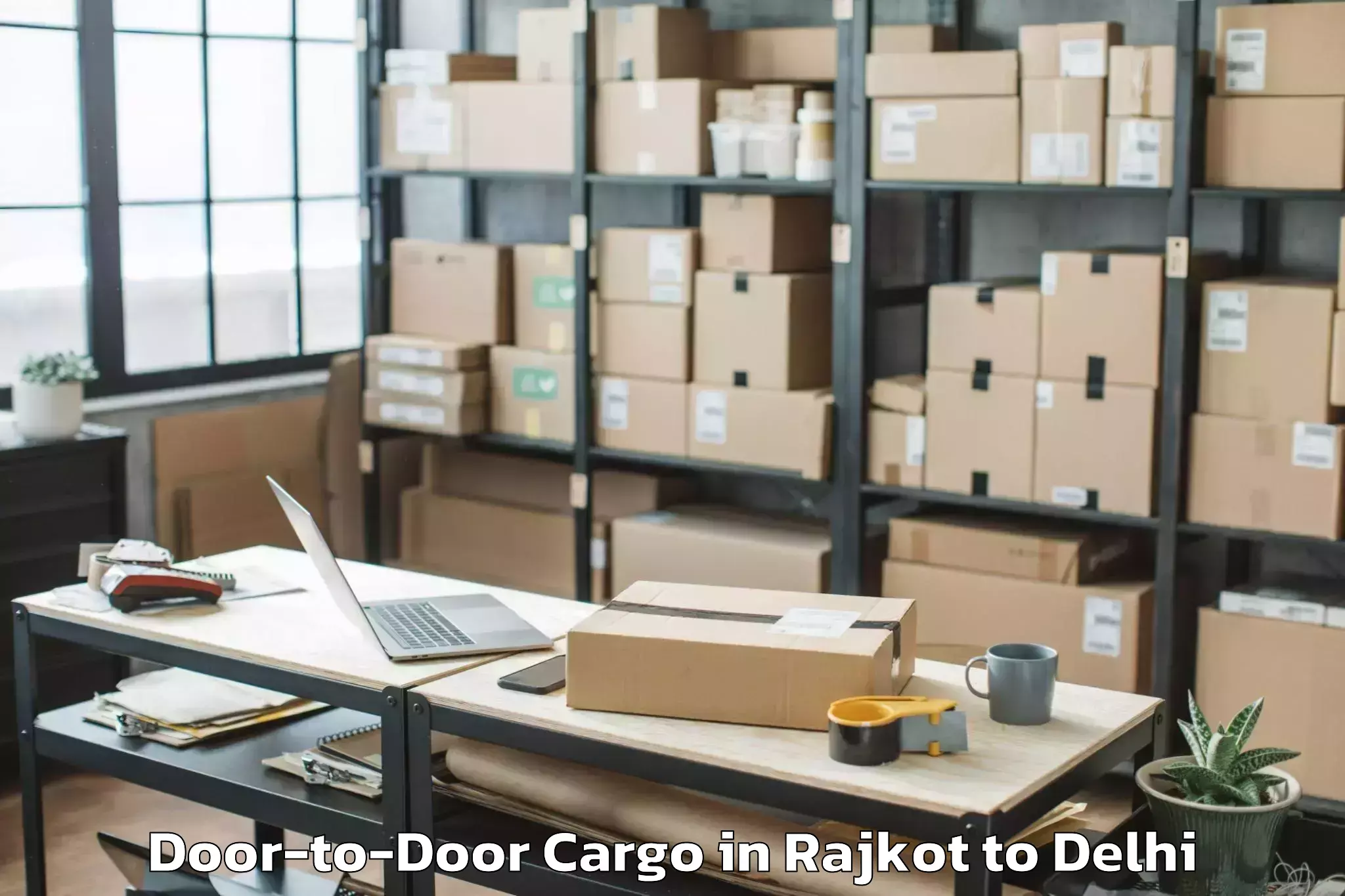 Trusted Rajkot to Naraina Door To Door Cargo